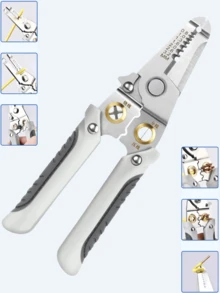 15 Estrelas Automatic Pliers Stripping Crimping Electrician Wire Stripper Automatic Wire Stripper 6 In 1 - 金屬 - 查看 1