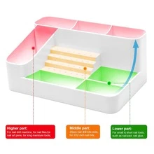 Flybok Nail Drill Holder, 28-Hole Nail Drill And Drill Bit ABS Storage Box, Nail Drill Bit Holder, Professional Nail Tools Nail Storage Box - trắng - Xem 5