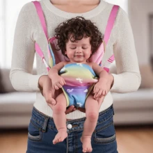 1 件精工制作的婴儿娃娃背包带，娃娃配件，适合 30–45 厘米/12–18 英寸婴儿娃娃、转世娃娃、新生娃娃和儿童派对游戏（不包括娃娃） - 彩色 - 查看 4