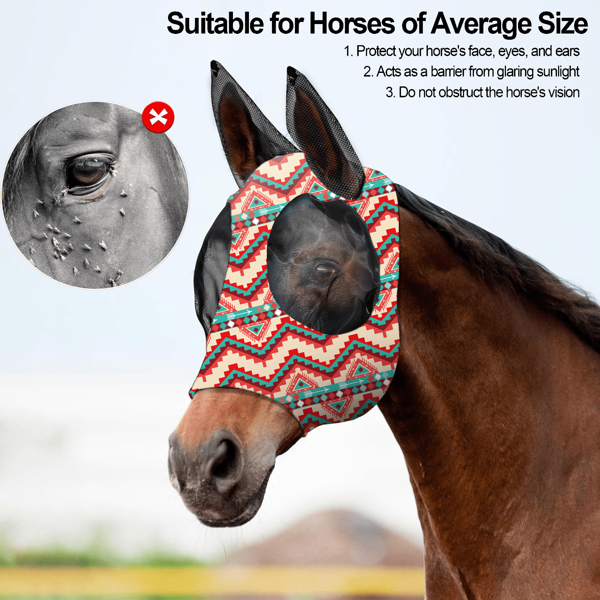 Elastic & Soft Breathable Mesh Bug & UV Protection Face Cover, Sizes M & L