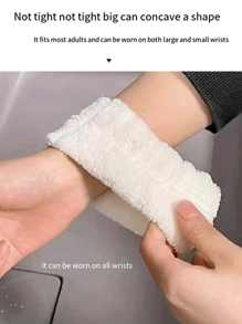1 pièce Ensemble de serre-tête et bracelet à nœud unicolore pour femmes, accessoires capillaires simples, serre-têtes, élastiques à cheveux