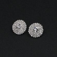 Pendientes de novia con rhinestones - Lujosos pendientes de diamantes brillantes para mujeres, diseño minimalista único con elegancia sofisticada