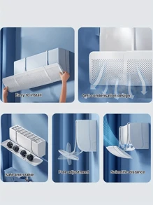 1pc Universal Wall-Mounted Air Conditioner Anti-Direct Blow Baffle - All-In-One Wind Guard Protector, Easy Installation Air Conditioner Baffle, Bid Farewell To Traditional Baffle, Hanging Hook-Style Baffle More Convenient, Anti-Direct Blow, Efficient Wind Protection, Simple And Easy, Create A Comfortable Home Environment