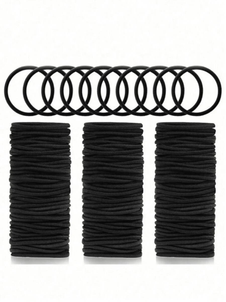 200/100/50/30/20 件黑色发带，适用于浓密卷发马尾辫固定发圈，适合日常生活发型、扎头发、圣诞化妆、新娘化妆、户外发型、淋浴和松紧带头发橡皮筋发绳 - 彩色 - 查看 1