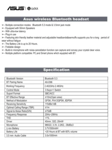 ASUS 华硕无线耳塞隔音耳罩内置麦克风，可折叠存储免费扩展沉浸式音质适合送礼游戏使用耳机 - 均碼 - 查看 6