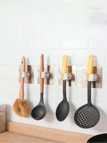 8/4/1 pièce Support de balai sans perçage, étagère adhésive à balai forte, crochet adhésif en plastique jetable pour balai et vadrouille, support mural pour balai, pince à vadrouille transparente, convient pour la salle de bain, la cuisine, la chambre, le salon afin de ranger le balai, la vadrouille, le balai à poussière et d'autres outils de nettoyage, organise tous les articles sur bâton