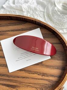 5pcs/1pc Acrylic Flat Oval 9.8cm Hair Clips, Fashion Hair Accessories, Ponytail Clips, Minimalist Hair Barrettes, Suitable For Short Fluffy Hair, Daily Wear, Holiday Gift, Head Accessories - Multicolor - View 10