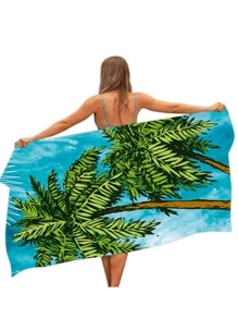 Dickhandtuch aus Frottee, hochabsorbierend, Strandtuch, Erwachsenen-Badetuch mit Digitaldruck, schnelltrocknend, Strandutensilien, Strandaccessoires, Schwimmhilfe