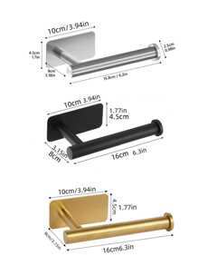1pc Gold Toilet Paper Holder Bathroom Tissue Storage Rack Stainless Steel Paper Towel Hanger Back To School
