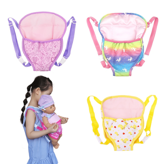1 件精工制作的婴儿娃娃背包带，娃娃配件，适合 30–45 厘米/12–18 英寸婴儿娃娃、转世娃娃、新生娃娃和儿童派对游戏（不包括娃娃）