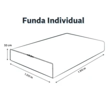 Cubre Colchón Protector Completo tamaño Individual Funda Con Cierre - Cuadros flores - Ver 2