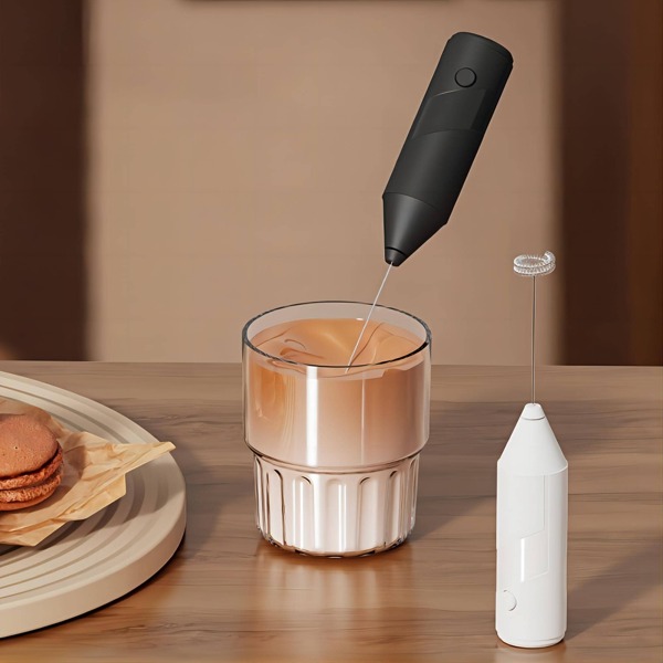 Kabelloser, batteriebetriebener Milchaufschäumer, Milchaufschäumer, Milchshake-Mixer, Backzubehör für Zuhause, Milchschaummaschine, Kaffee. Multifunktionaler elektrischer Milchaufschäumer für den Heimgebrauch, Mini-Kaffee-Aufschäumer, Kaffee, Ei, Milchmixer, Einknopfstart, kompakt und praktisch, leistungsstark, dichter Milchschaum, einfach zu reinigen, Material aus Edelstahl, angenehmer Genuss, neue Art des verfeinerten Lebens