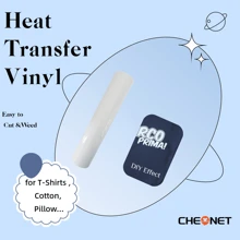 CHEONET - Rollo de vinilo de 12" x 7 pies, vinilo de transferencia térmica para camisetas, tela, almohadas, vinilo para planchar en todas las máquinas cortadoras, vinilo permanente, fácil de cortar y aplicar, parches de bordado y plancha para chaquetas, parches para coser en ropa, mochilas, jeans, camisetas