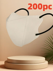 10pcs/200pcs 3D Face Mask, High-Quality Disposable Dust-Proof Breathable Mask, Flattering Design For Women