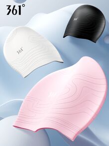 361degree 361° Swimming Cap, Lightweight And Comfortable Fit, No Pressure On Head, Anti-Slip Inner Particles For Secure Wear, Made Of Soft Silicone Material, Water-Resistant, Textured Design, Elegant & Sophisticated, Beach Essentials, Beach Accessories, Pool Float