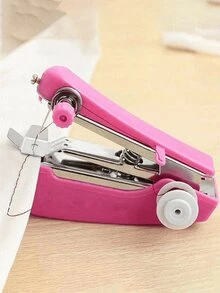 1pc Mini Handheld Sewing Machine, Portable Travel Home Sewing Tool, Hand Stitcher Sewing Machine For DIY Crafts, Multifunctional Household Clothing Sewing Machine, Quick Repair Sewing, Essential For Travel, Suitable For Beginners Adult, Easy To Use And Fast Stitch Suitable For Clothes, Fabrics, DIY Home Travel, Sewing Accessories - Multicolor - View 3