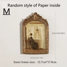 1pc European Retro Carved Resin Wall Hanging Photo Frame Decor Gifts Birthday Graduation