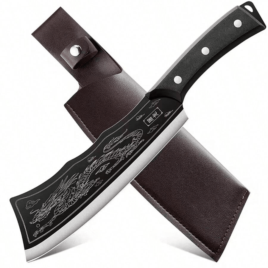 1 Household Bone Chopping Knife, Thickened Household Bone Chopping Knife, Outdoor Wood Chopping Knife, Dragon Slaying Knife, Camping Barbecue Knife, The Best Gift For Father's Day