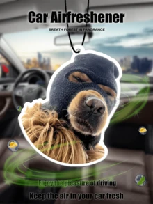 CUTE FUNNY'Gangsta DOG'pattern Design Car Air Fresheners - Hanging Rearview Mirror Scented Tablets, Cool Automotive Decor, Paper-Based Vehicle Air Freshener Combo Set With Assorted Designs, Gift For Friends - Multicolor - View 16
