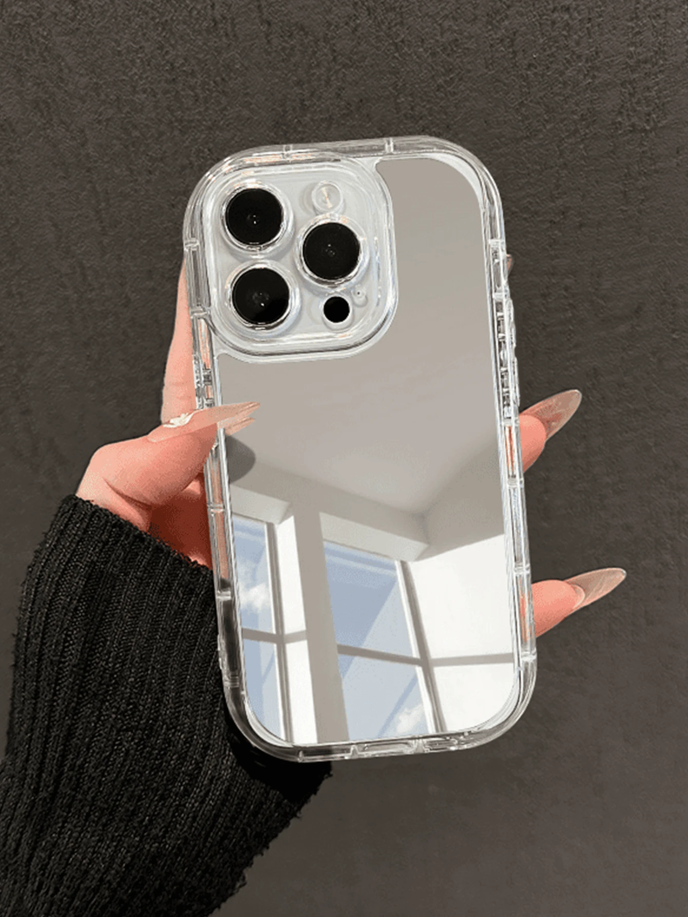 Ốp lưng điện thoại tráng gương tương thích với iPhone 11, 11 Pro, 11 Pro Max, 12, 12 Pro, 12 Pro Max, 13, 13 Pro, 13 Pro Max, 14, 14 Pro, 14 Plus, 14 Pro Max, 15, 15 Pro, 15 Plus, 16, 16 Pro, 16 Pro Max, 16 Plus | Phong cách tối giản thời trang, chống nước, chống sốc, chống rơi, chống trầy xước