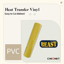 CHEONET - Rollo de vinilo de 12" x 7 pies, vinilo de transferencia térmica para camisetas, tela, almohadas, vinilo para planchar en todas las máquinas cortadoras, vinilo permanente, fácil de cortar y aplicar, parches de bordado y plancha para chaquetas, parches para coser en ropa, mochilas, jeans, camisetas