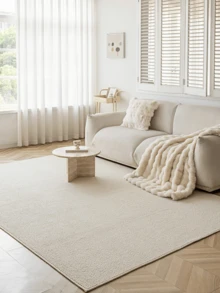 1pc Faux Jute Material Decorative Rug & Mat, Dirt-Resistant & Machine Washable, Multiple Sizes & Shapes Available, Suitable For Living Room, Kitchen, Bathroom, Entryway, All Season, Pet-Friendly Rug & Mat. (May Need To Be Laid Flat For A Period Of Time After Receiving Due To Packaging) - Beige - View 3