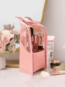 1 pièce Sac de rangement portable pour pinceaux de maquillage, sac à main imperméable d'été, sac cosmétique multifonction pour voyage, porte-pinceaux de maquillage grande capacité, organisateur de sac cosmétique de salle de bain, organisateur de maquillage, boîte de rangement de parfum, support pour pinceaux de maquillage, décoration idéale pour la maison, cadeau pour la fête des mères, cadeau pour les amis et les enseignants, cadeau pour la demoiselle d'honneur, fournitures de voyage, accessoires de voyage, accessoires de croisière, produits de première nécessité, accessoire de coiffeuse