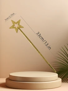 1 szt. ulepszona, grubsza, wielokolorowa różdżka w kształcie gwiazdy, odpowiednia do występów scenicznych, imprez festiwalowych, świąt, prezentów, występów na koncertach muzycznych, wielokolorowa magiczna różdżka w kształcie gwiazdy, rekwizyt na imprezę świąteczną