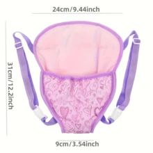 1 件精工制作的婴儿娃娃背包带，娃娃配件，适合 30–45 厘米/12–18 英寸婴儿娃娃、转世娃娃、新生娃娃和儿童派对游戏（不包括娃娃） - 彩色 - 查看 3