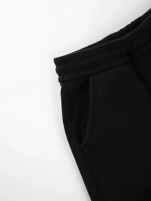 Sweatshirt Set, Pants +  Sweatshirt Printed Circle Butterflies Magic Spring Shiny Cute Animals Warm Comfortable Set - màu đen - Xem 3