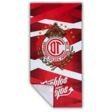 Toluca Red Devils Football Club Bath Towel | Soft And Absorbent - Red - View 2