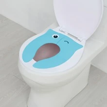 1pc Cartoon Owl Design Toddler Potty Training Toilet Seat, Cute & Portable Folding Toilet For Children, Camping & Travel