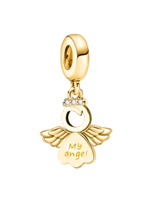 1Pc Fashionable Sparkling Heart Pendant Charm Bead Fit For Women Bracelets Bangles DIY Jewelry Making And Daily Outfit Matching Jewelry Decoration For Girls