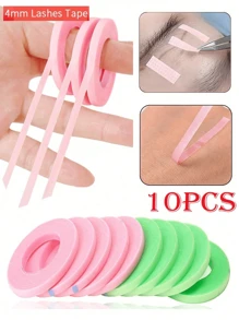 10 rollos de cinta para elevación de pestañas, herramientas para extensión y rizado de pestañas, cinta hipoalergénica transpirable de 4mm x 9m para uso en salón de belleza y maquillaje