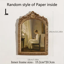 1pc European Retro Carved Resin Wall Hanging Photo Frame Decor Gifts Birthday Graduation