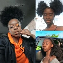 Afro Kinky Bulk Human Hair Extension, Human Hair Afro Curly Bulk Extensions, 50g/Pcs Crochet Extensions For Knotless Braiding, Micro Twists, Loc Repair, 8-18 Inch For Protective Afro Hairstyles, Sporty Style Unisex Natural Look For All Ethnicities - SNatural - View 11