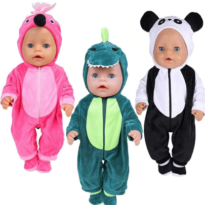 1Pc Finely Crafted Animal-Themed Doll Garment Suitable For 14–18 Inch American Dolls And 36–45 Centimeter Newborn Baby Dolls (Excluding Dolls)