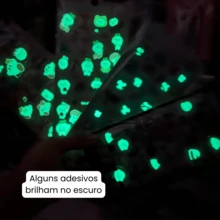 Glow In The Dark Stickers Kawaii Animals 3D High Relief DIY Stickers - Blue - View 5