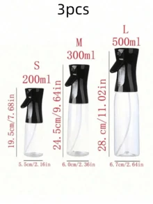 可再填充喷雾瓶，可更换喷嘴，透明旅行雾化器，适用于储存油或水，适合作为圣诞礼物、节日礼物