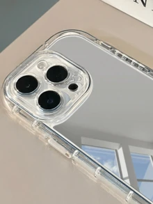 Ốp lưng điện thoại tráng gương tương thích với iPhone 11, 11 Pro, 11 Pro Max, 12, 12 Pro, 12 Pro Max, 13, 13 Pro, 13 Pro Max, 14, 14 Pro, 14 Plus, 14 Pro Max, 15, 15 Pro, 15 Plus, 16, 16 Pro, 16 Pro Max, 16 Plus | Phong cách tối giản thời trang, chống nước, chống sốc, chống rơi, chống trầy xước - Trong sáng - Xem 4