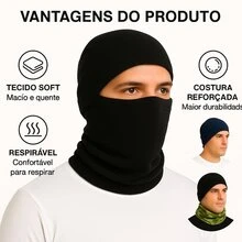 Balaclava Mask Bandana Cycling Collar Cold Winter Beanie Scarf Unisex Multipurpose Cap - 紅色 - 查看 4