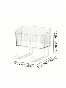 1pc Multi-Layer Clear PET Material Hanging Rack, Practical & Neat For Storing Accessories In Bedroom, Bathroom Or Vanity Area - Multicolor - View 2