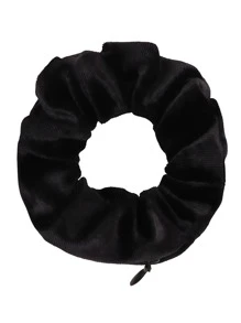 Nuevo accesorio de pelo de unicolor con estilo de cremallera, banda de pelo de estilo coreano de tela a la moda, soporte para coleta, accesorios de pelo, coleteros, bandas elásticas para el cabello, scrunchies, cuerda de pelo, lazos de pelo, bolas de pelo, para el hogar, accesorios de cuidado de la piel