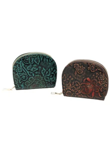 Women's Embossed Floral Cardholder Multi-Card Slots Compact & Vintage Fashion Card Holder Suitable For Daily Use For Women Money Wallet Mini Wallet Purse Wallet Card Wallet
