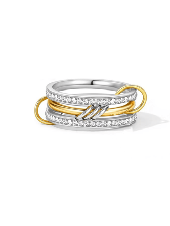 1 Piece Stainless Steel Ladies Ring; Multi-Layer Lucky Golden Thicken The Transfer, Ring ,Valentine's Day, Teacher's Day, Mother's Day, Back To School Season, Christmas, Halloween, Gift