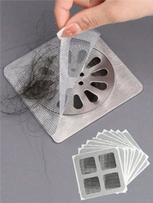 10/20/30/50pcs Premium Drain Filter, Shower And Bathtub Hair Catcher - Easy To Install, Disposable Drain Cover For Shower, Sink And Laundry, Easy To Use, Hair Stopper