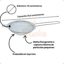 Kit 03 Manual Stainless Steel Strainer Sieve 3 Sizes 10cm, 14cm, 18cm Kitchen Utensils - Grey - View 3