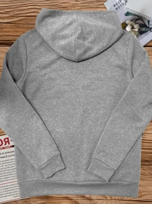 1pc Men's Autumn/Winter Plain Casual Hoodies Sweatshirt, Simple And Fashionable Hoodies, Daily Wear Clothes, Back To School Outfits Clothes, Comfortable And Versatile Clothes Tops