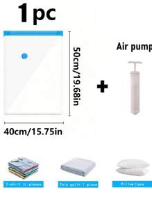 9/1pc Travel Vacuum Storage Bags, Large Capacity Reusable Compression Packing Cubes, Foldable Organizer Bags For Clothes, Bedding, Quilt, Space Saving, Waterproof Material, Suitable For Bedroom, Closet, Bathroom