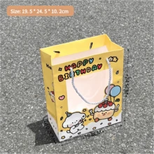 5pcs Birthday Dog Tote Bag Birthday Gift Packaging Bag Cartoon Gift Thick Cardboard Storage Bag